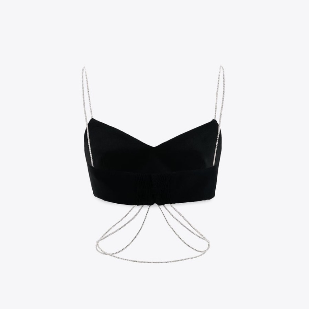 ZARA BNWT Jewel Crop Top - Picture 7 of 7
